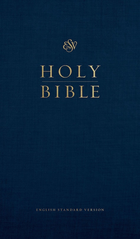 Front cover_ESV Church Bible, Large Print (Hardcover, Blue)