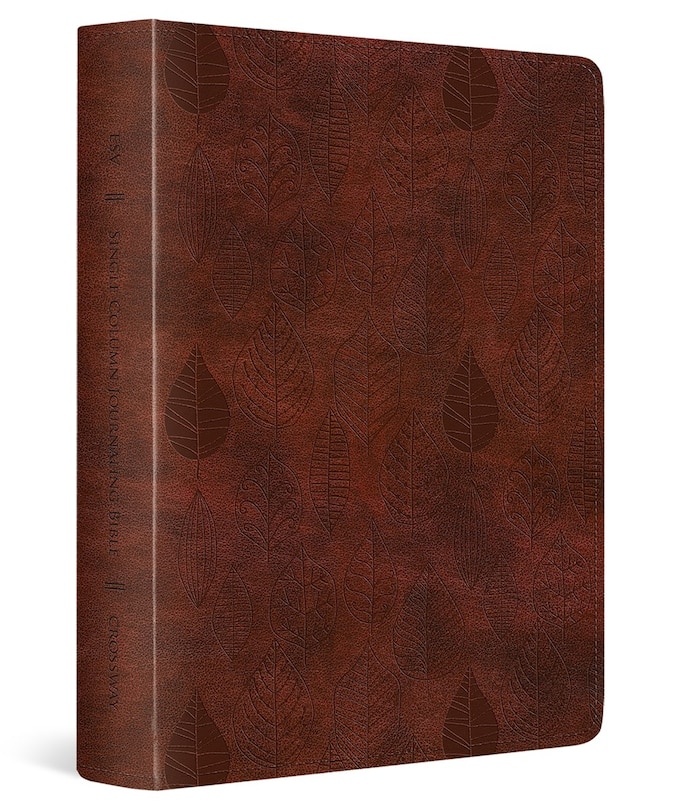 Couverture_ESV Single Column Journaling Bible (Trutone, Chestnut, Leaves Design)