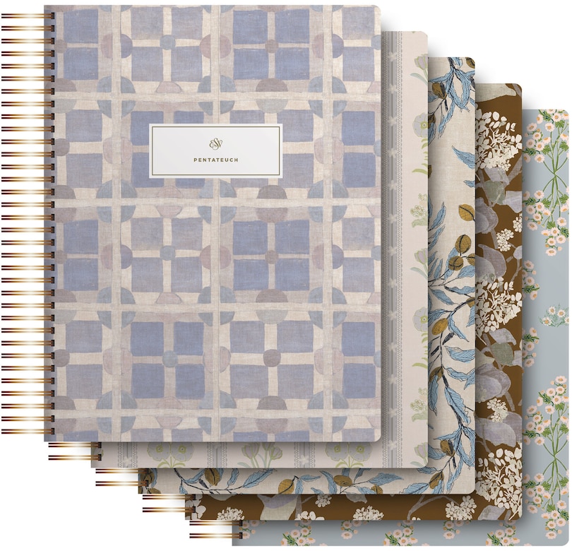 Front cover_ESV Spiral-Bound Journaling Bible, Five-Volume Set (Hardcover, Cover Artwork by Lulie Wallace)