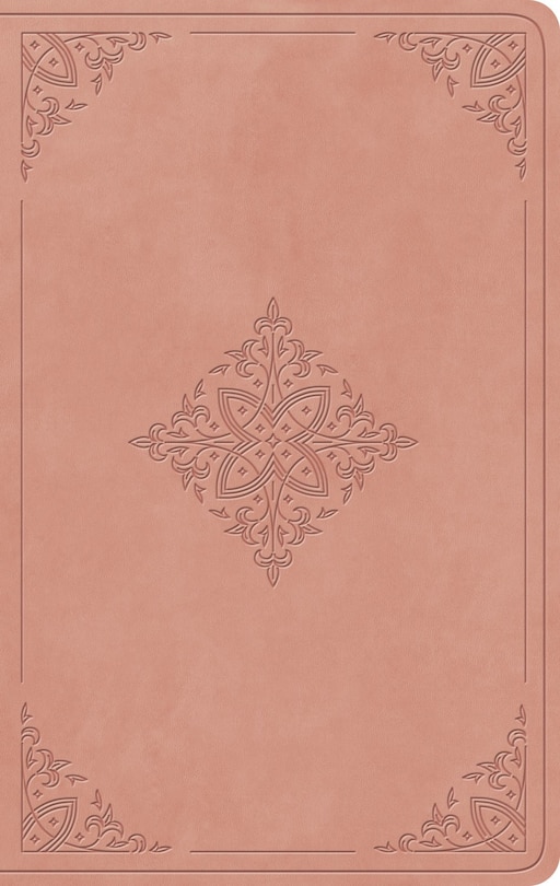 Couverture_ESV Giant Print Value Personal Size Bible (TruTone, Blush Rose, Fleur-de-lis Design)