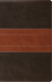 Front cover_ESV Large Print Personal Size Bible, Red Letter (TruTone, Forest/Tan, Trail Design)