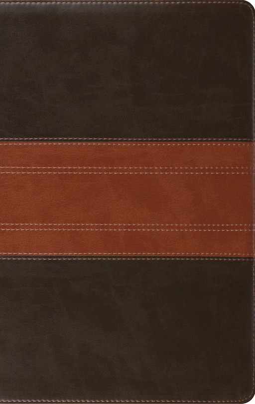 Front cover_ESV Large Print Personal Size Bible, Red Letter (TruTone, Forest/Tan, Trail Design)