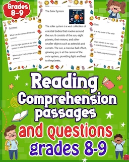 Front cover_Reading Comprehension Passages and Questions Grades 8-9