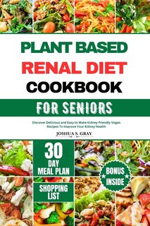 Front cover_Plant Based Renal Diet Cookbook for Seniors