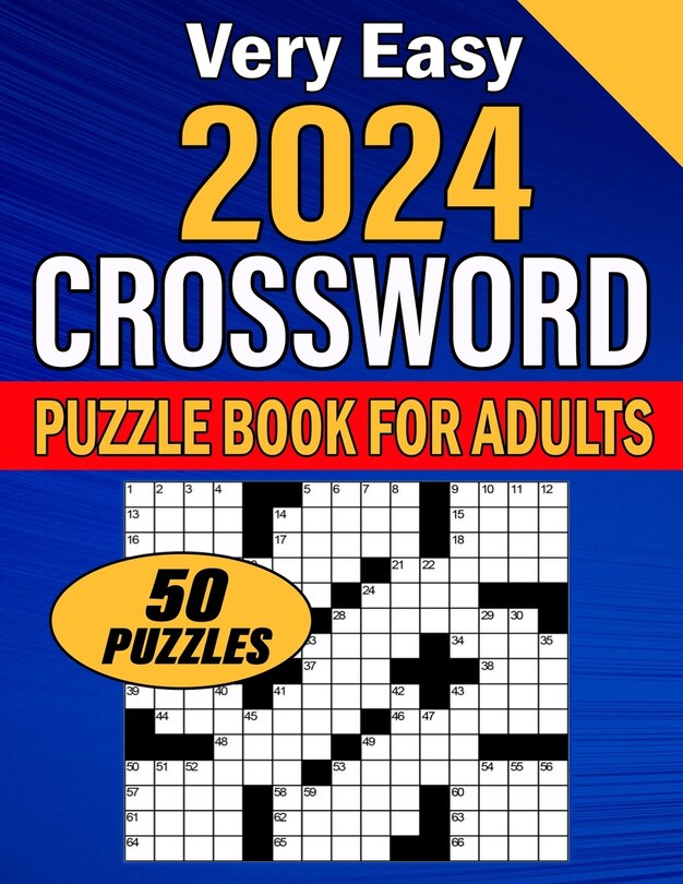 Front cover_Very Easy Crossword Puzzle Book For Adults 2024