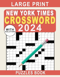 Front cover_Large Print New York Times Crossword Puzzles Book 2024