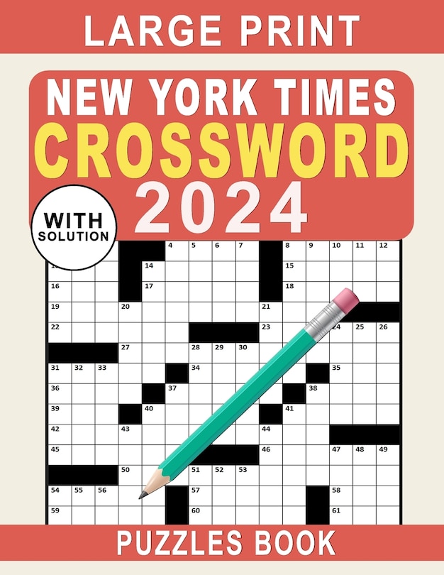 Front cover_Large Print New York Times Crossword Puzzles Book 2024