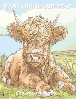 Front cover_Baby Highland Cow Coloring Book
