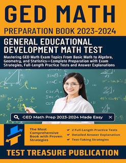 Front cover_GED Math Preparation Book 2023-2024