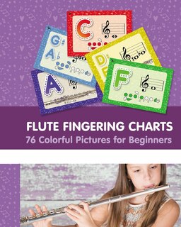 Front cover_Flute Fingering Charts. 76 Colorful Pictures for Beginners