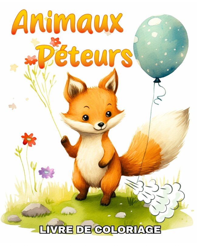 Front cover_Animaux Péteurs Livre de Coloriage
