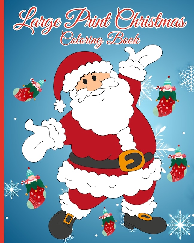 Front cover_Large Print Christmas Coloring Book