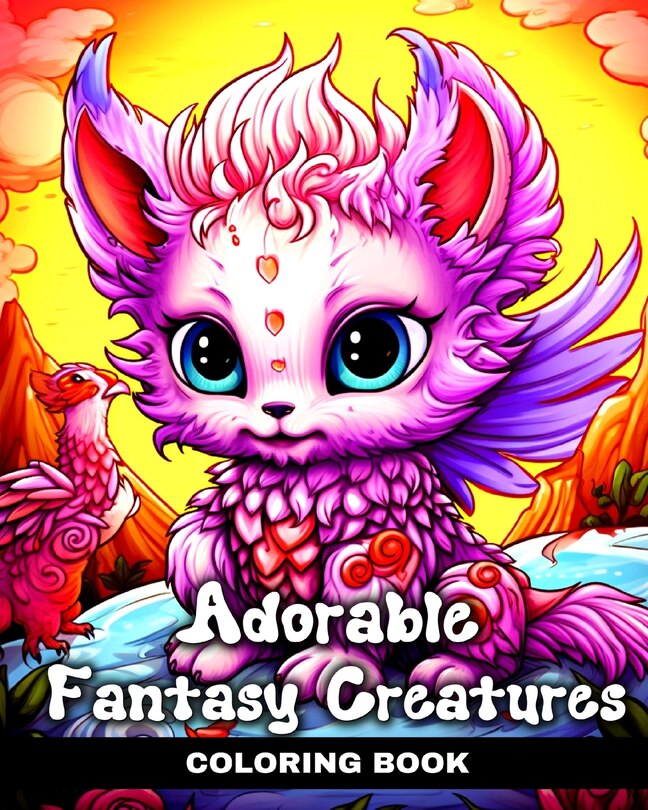 Front cover_Adorable Fantasy Creatures Coloring Book