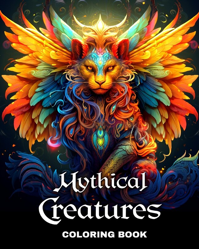 Front cover_Mythical Creatures Coloring Book