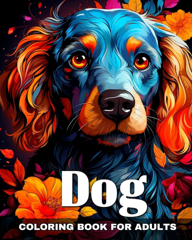 Front cover_Dog Coloring Book for Adults