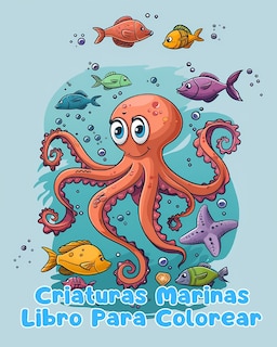Front cover_Libro Para Colorear de Criaturas Marinas