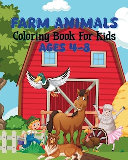 Couverture_Farm Animals Coloring Book For Kids Ages 4-8