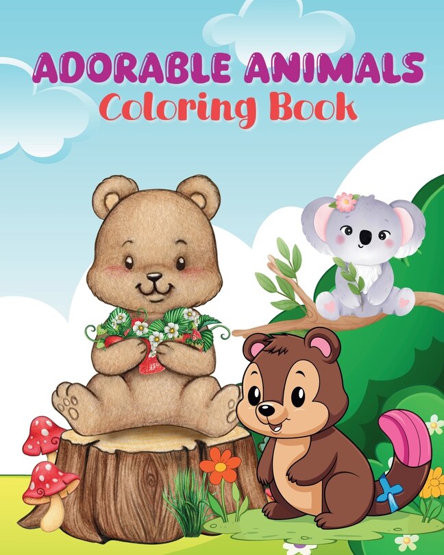 Couverture_Adorable Animals Coloring Book