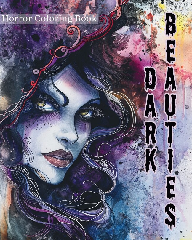 Front cover_Dark Beauties - Horror Coloring Book