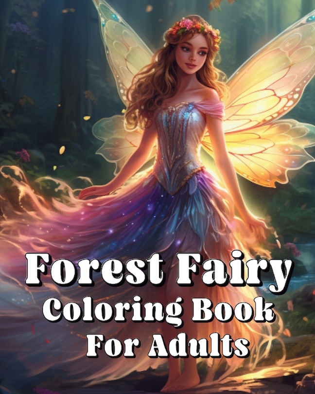 Front cover_Forest Fairy Coloring Book For Adults