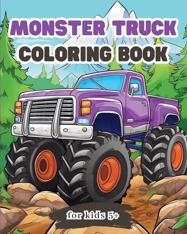 Front cover_Monster Truck Coloring Book for Kids 5+