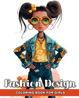 Front cover_Fashion Design Coloring Book for Girls