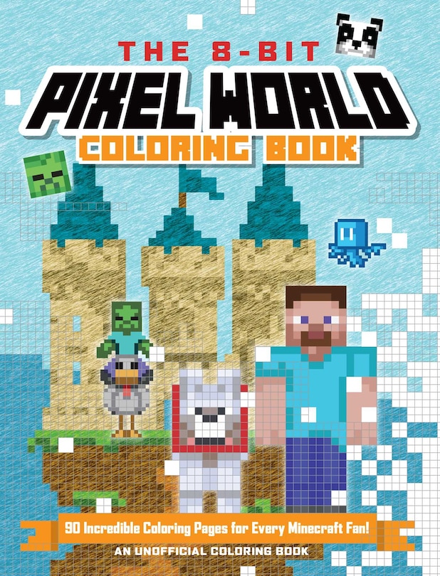 Front cover_The 8-Bit Pixel World Coloring Book