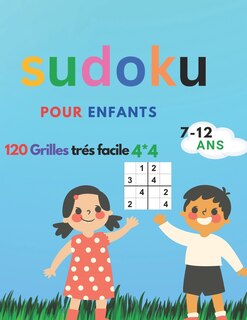 Couverture_sudoku pour enfants 120 Grilles trés facile 4*4
