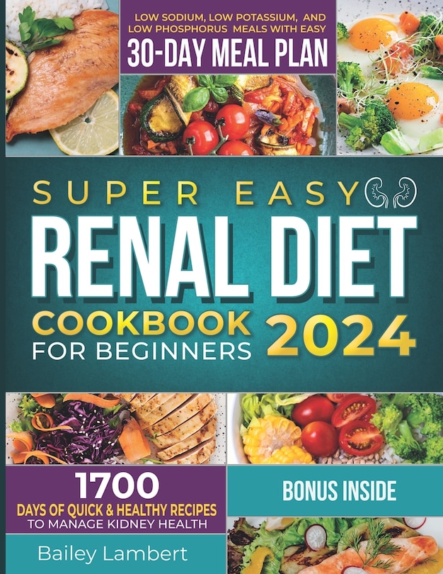 Couverture_Super Easy Renal Diet cookbook for beginners
