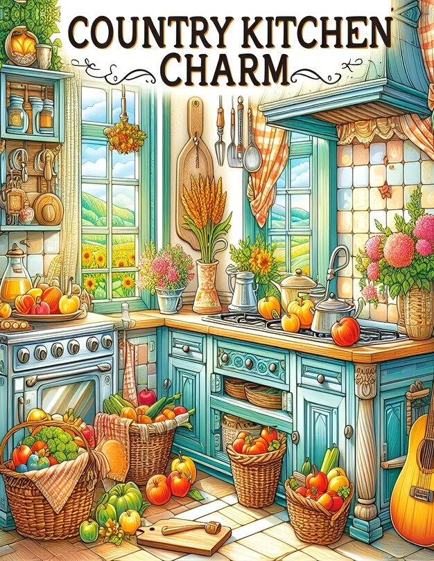 Front cover_Creative Haven Country Kitchen Charm Coloring Book