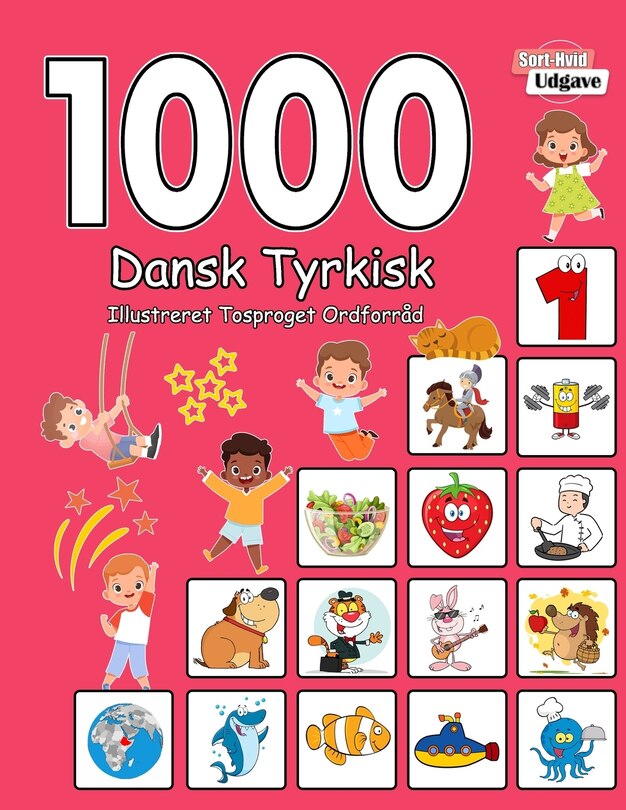 Front cover_1000 Dansk Tyrkisk Illustreret Tosproget Ordforråd (Sort-Hvid Udgave)