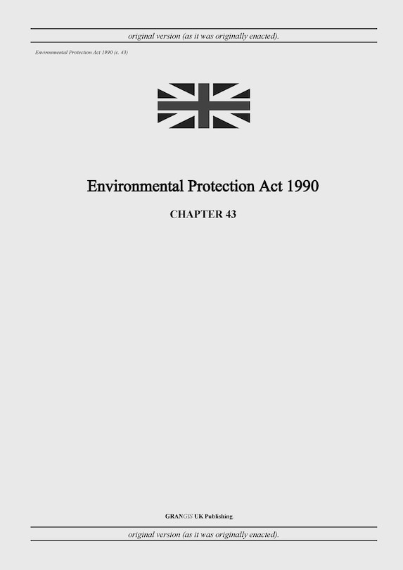 Front cover_Environmental Protection Act 1990 (c. 43)
