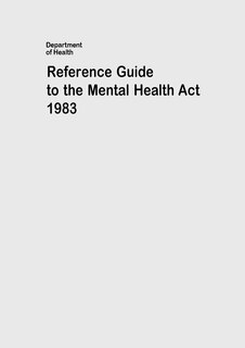 Front cover_Reference Guide to the Mental Health Act 1983
