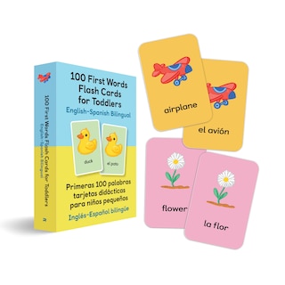 Front cover_100 First Words Flash Cards for Toddlers: English-Spanish Bilingual