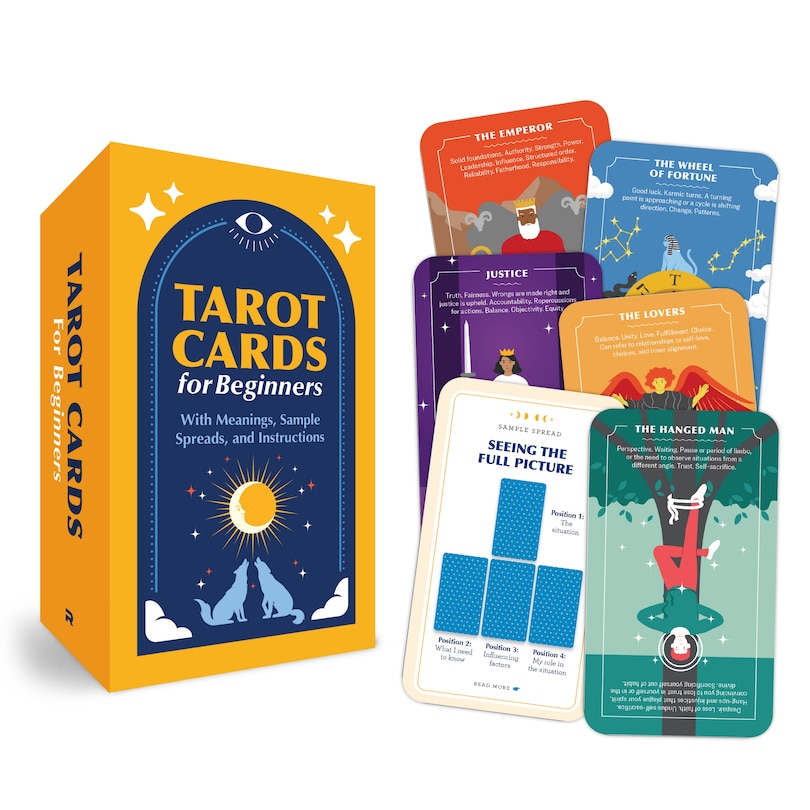 Tarot Cards for Beginners: Larger Size—With Meanings, Sample Spreads, and Instructions