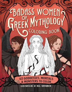 Front cover_Badass Women of Greek Mythology Coloring Book
