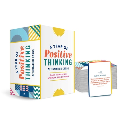 A Year of Positive Thinking Affirmation Cards: Daily Inspiration, Wisdom, and Courage