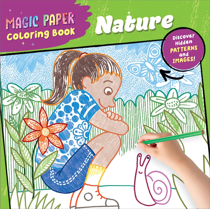 Front cover_Magic Paper Coloring Book: Nature