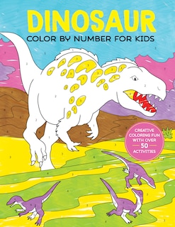 Front cover_Dinosaur Color by Number for Kids