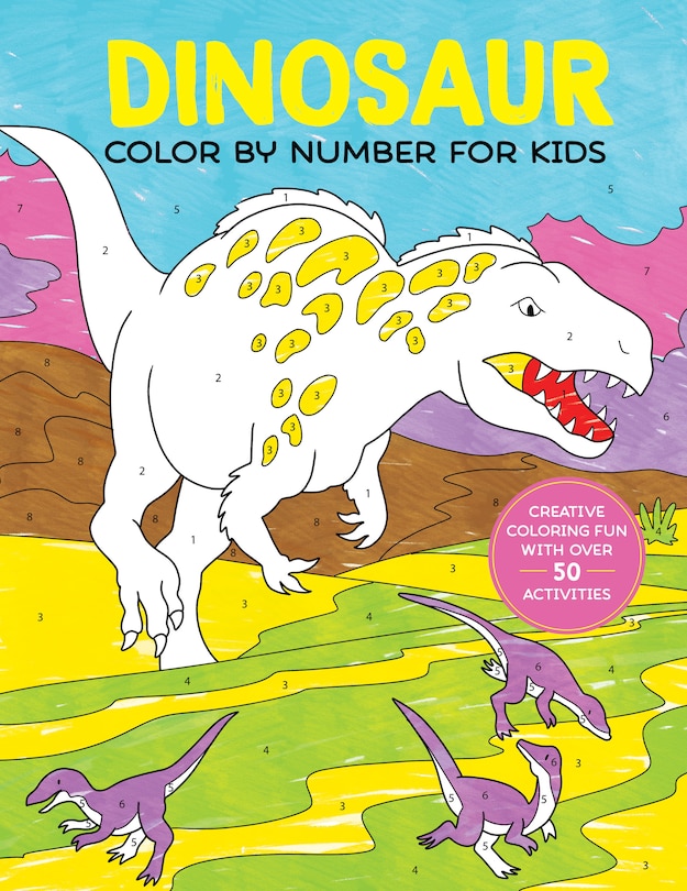 Front cover_Dinosaur Color by Number for Kids