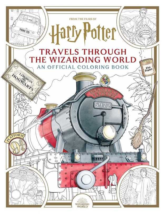 Couverture_Harry Potter: Travels Through the Wizarding World: An Official Coloring Book