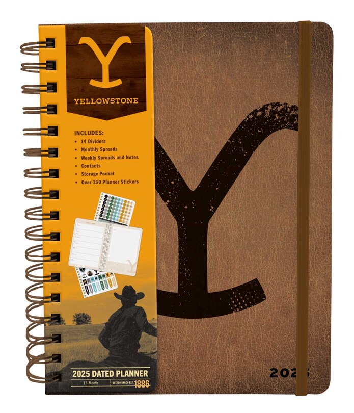 Front cover_2025 Yellowstone: The Dutton Ranch 13-Month Weekly Planner