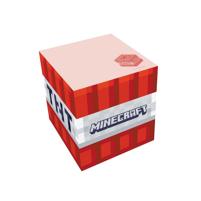 Couverture_Minecraft: TNT Block Sticky Note Cube