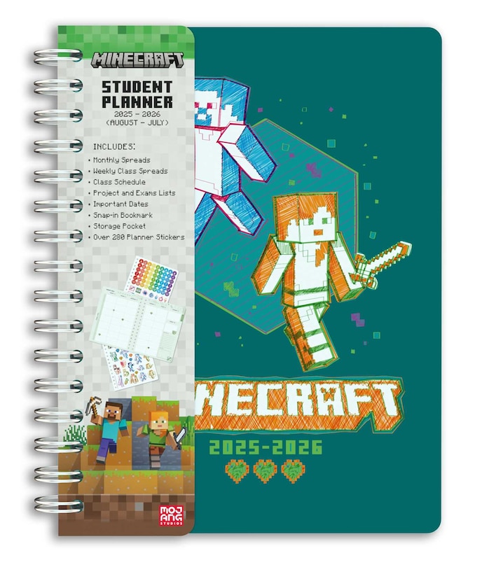 Front cover_2025-2026 Minecraft Mobs Student Planner