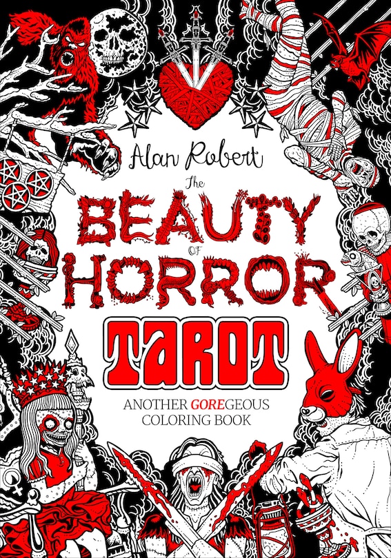 Front cover_The Beauty of Horror: Tarot Coloring Book