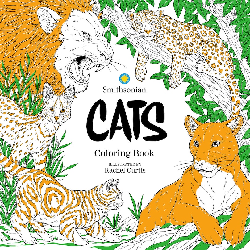 Front cover_Cats: A Smithsonian Coloring Book