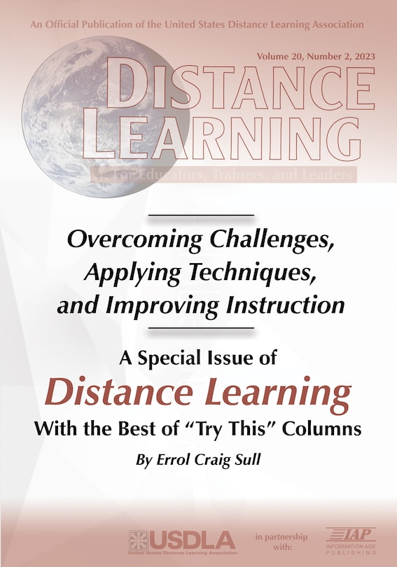 Front cover_Special Issue of Distance Learning Vol 20 Issue 2