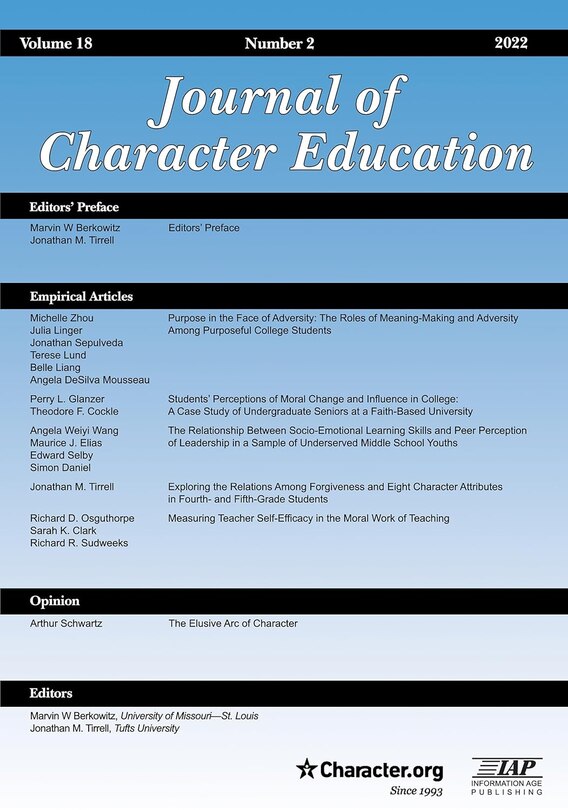 Front cover_Journal of Character Education Vol 18 Issue 2