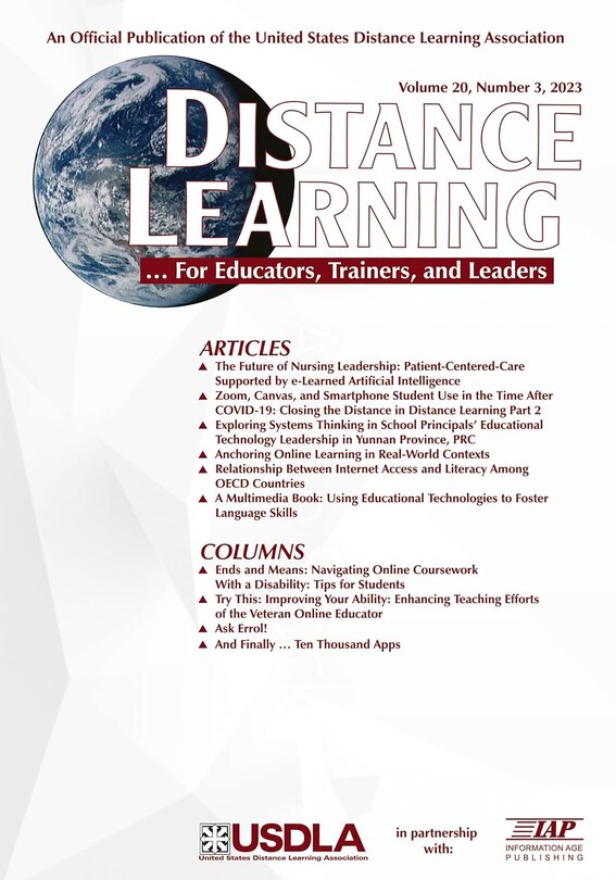Front cover_Distance Learning Vol 20 Issue 3