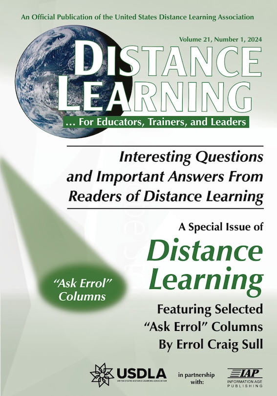 Front cover_Distance Learning Vol 21 Issue 1